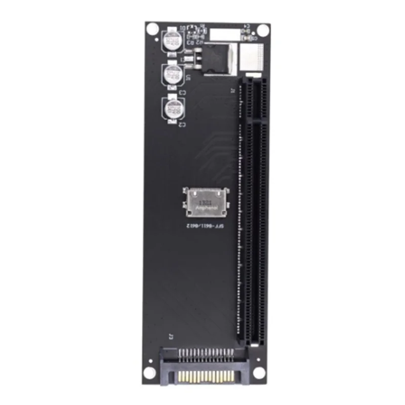 

Переходник PCIe на телефон, Oculink SFF-8611 to PCIe PCI-Express 16X 4X, адаптер с портом питания SATA для материнской платы