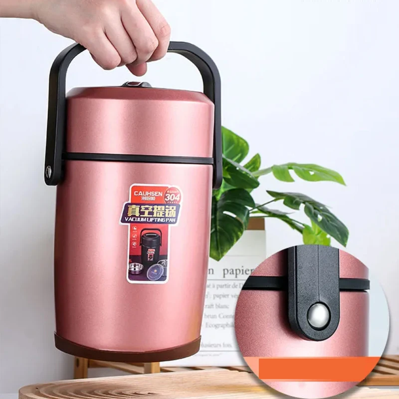 

Stainless Steel Multi-layer Thermal Insulation Portable Storage Boxes, Durable Food Box Adult Children Lunch Box, 1.6L, 1Pc