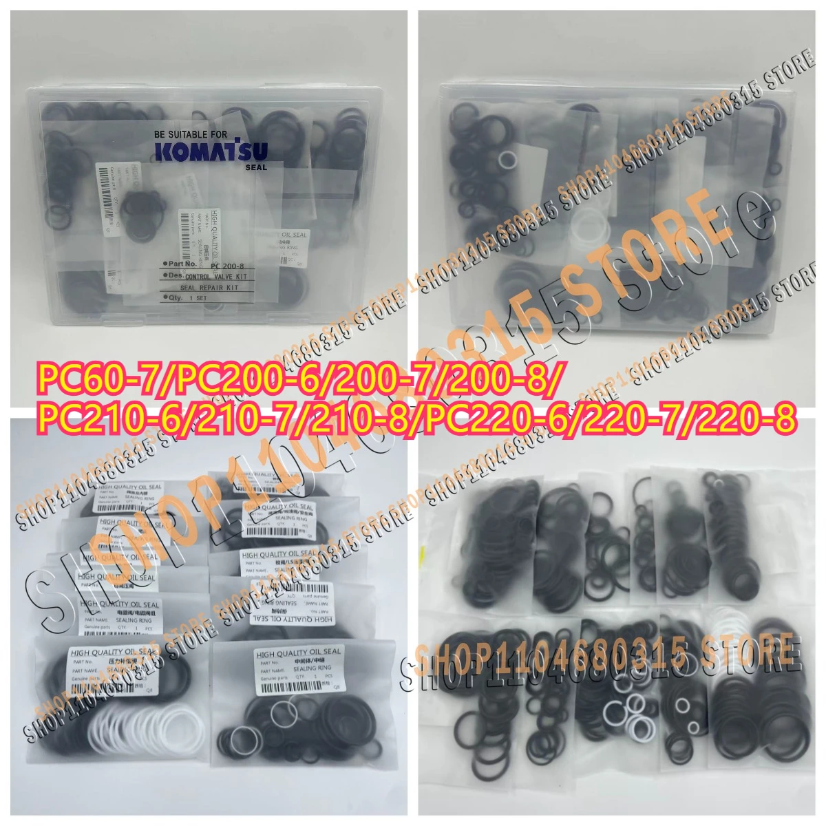 

Control Valve Seal Kit - Fits KOMATSU PC60-7/PC200-6/200-7/200-8/PC210-6 Excavator Main Control 210-7/210-8/PC220-6/220-7/220-8