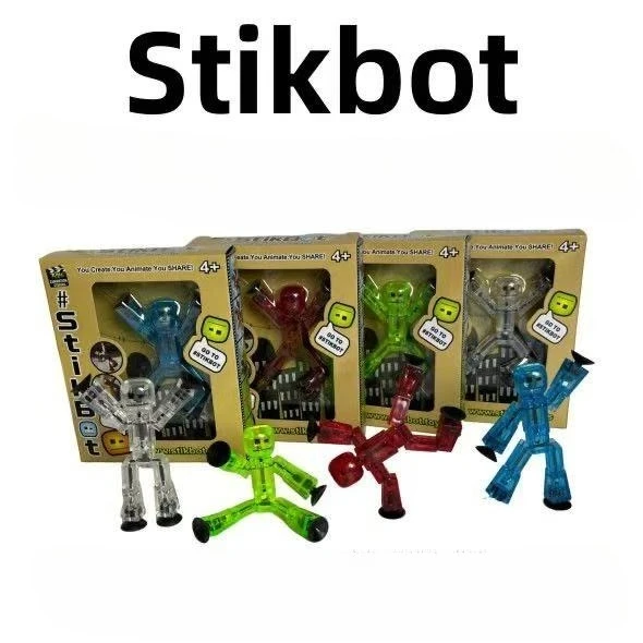 

5-10Pieces Random Color Stikbot Screen Animation Toys Shed Dolls with Sucker DIY Creat Sticky Robot Animation Film StikBot Toys