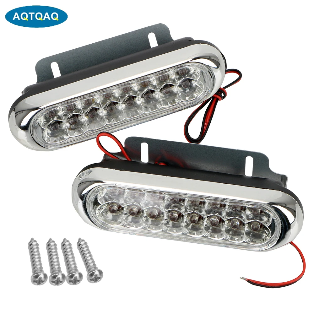 

AQTQAQ 2Pcs/Set Universal Fog White Light DRL 16 LED Car Van DRL Day Driving Light Car Daytime Running Light New