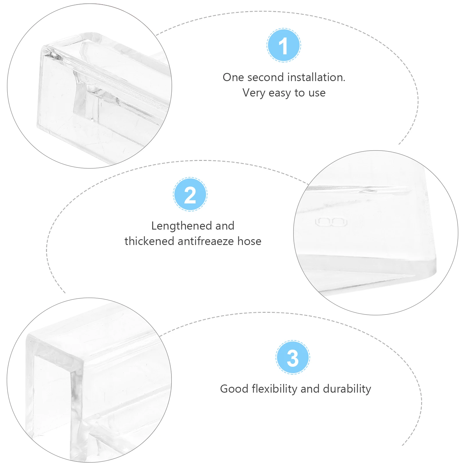 

4pcs Transparent Plastic Aquarium Clips for 8mm Glass Cover Strong Support Holder Easy Installation Fish Tank