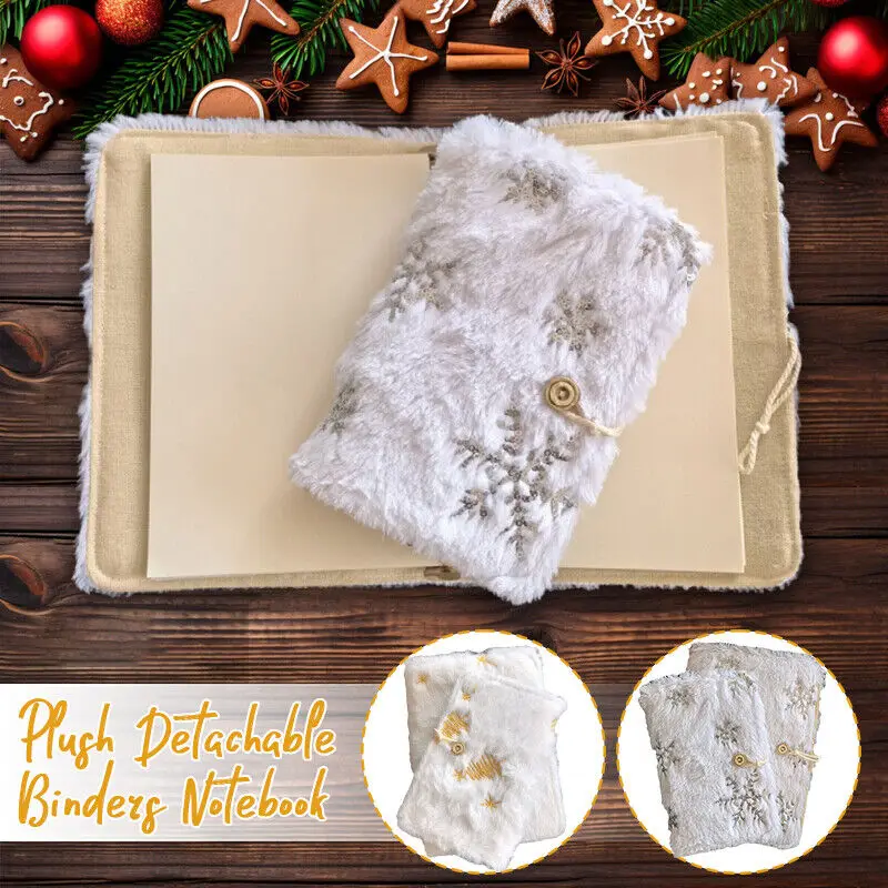 

1 шт., плюшевые переплеты в виде снежинок, съемный дневник, канцелярские принадлежности, справочник, шикарные подарки, школьный блокнот, офисные принадлежности
