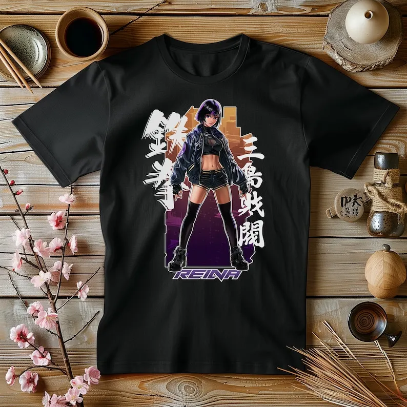 TEKKEN Reina Anime T Shirt | Unisex Softstyle Tekken Game Tee | Gaming Streetwear Graphic T-Shirt