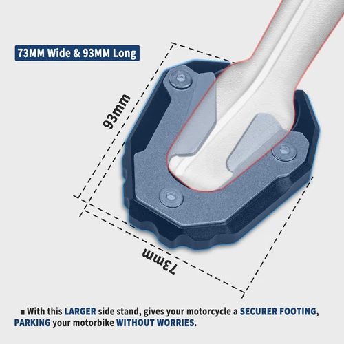 Imagen 2 del producto WOLFLINE para Triumph Tiger 900, soporte lateral para motocicleta, almohadilla de soporte ampliadora para TIGER900 Rally Pro 2021-2024