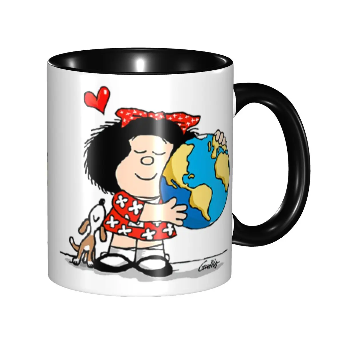 Quino Comic Cartoon Mafalda Coffee Mug DIY Personalized Ceramic Mug Creative Gift