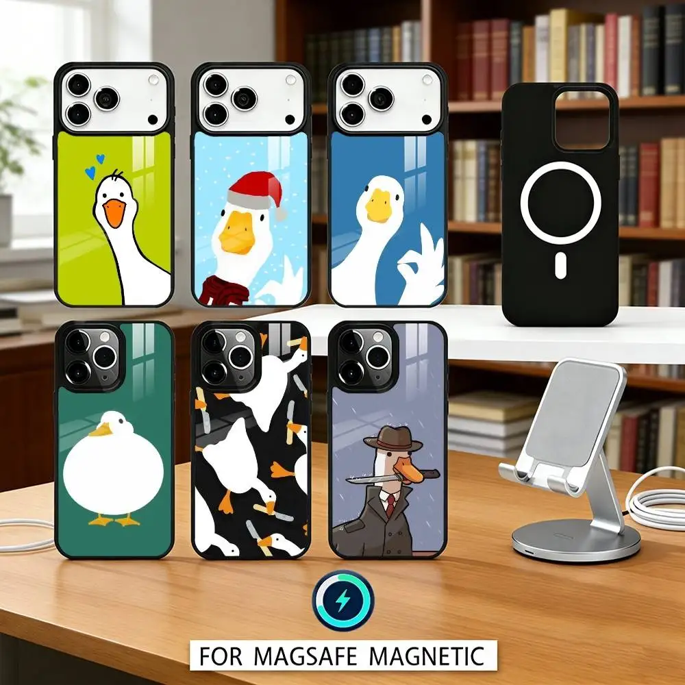 

Забавный чехол D-Duck D-Daily с магнитом для iPhone 17 16 15 14 13 12 Pro Max, совместимый с беспроводной зарядкой MagSafe