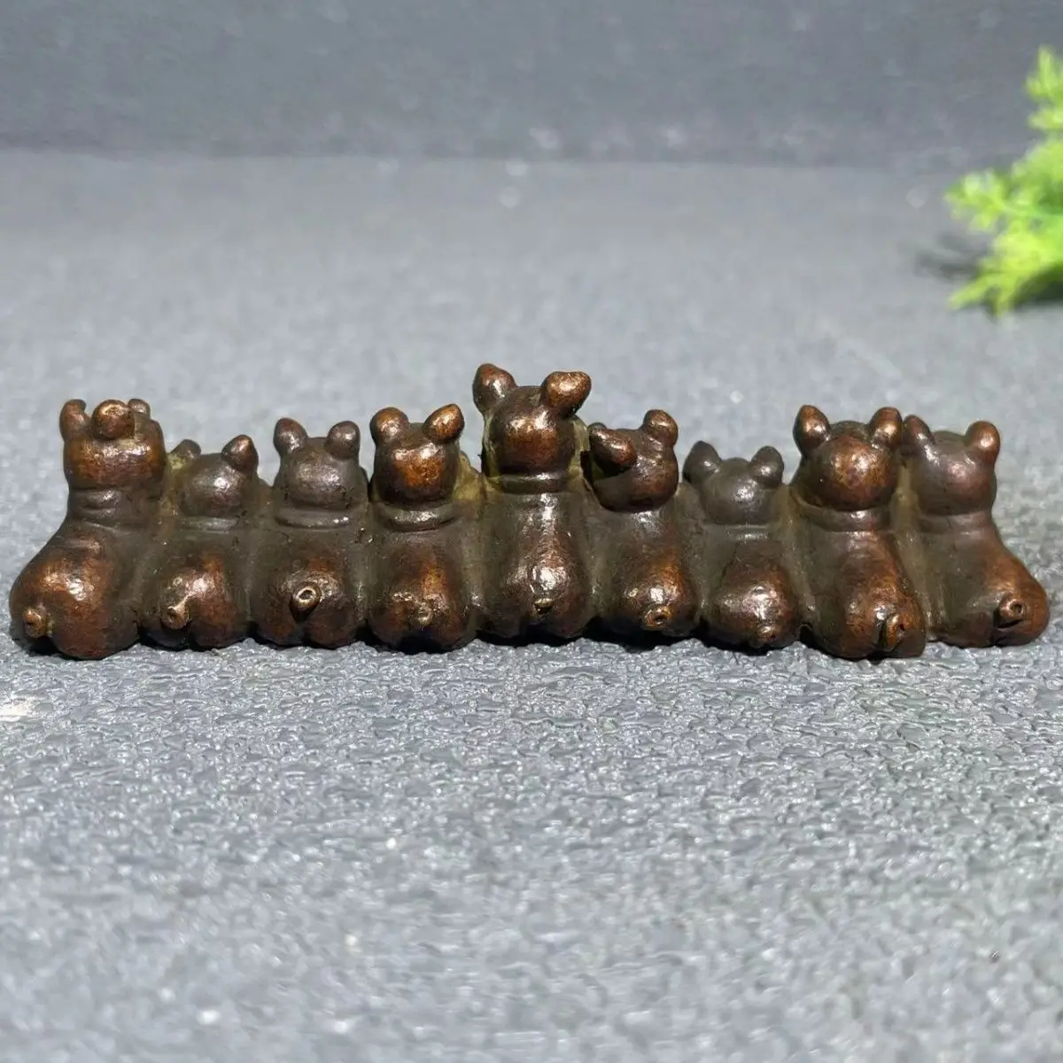 Retro Cute nine piggy pen holder Ornament Decoration Tea Pet Figurines Desk Decor Accessories