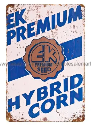 EK Premium Seed HYBRID CORN FARM barn metal tin sign plaque reproduction