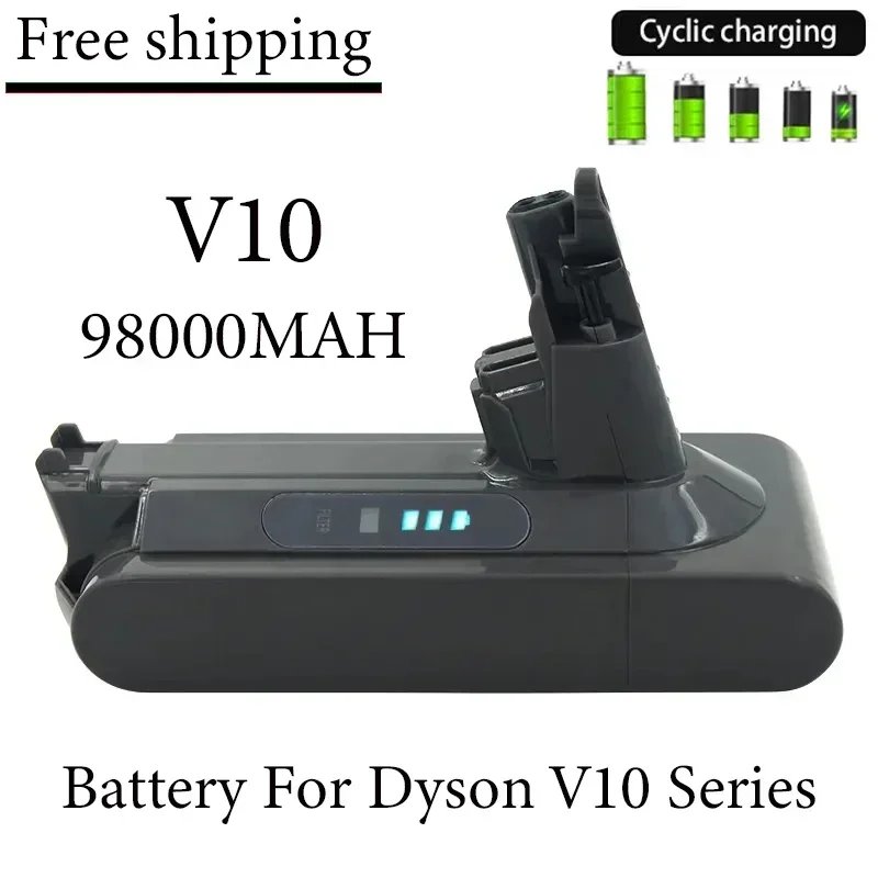 

Free Delivery 100% Original 25.2V 98000mAh DysonVacuum Battery Rechargeable V10 Absolute SV12 V10 Fluffy V10 Lithium Battery