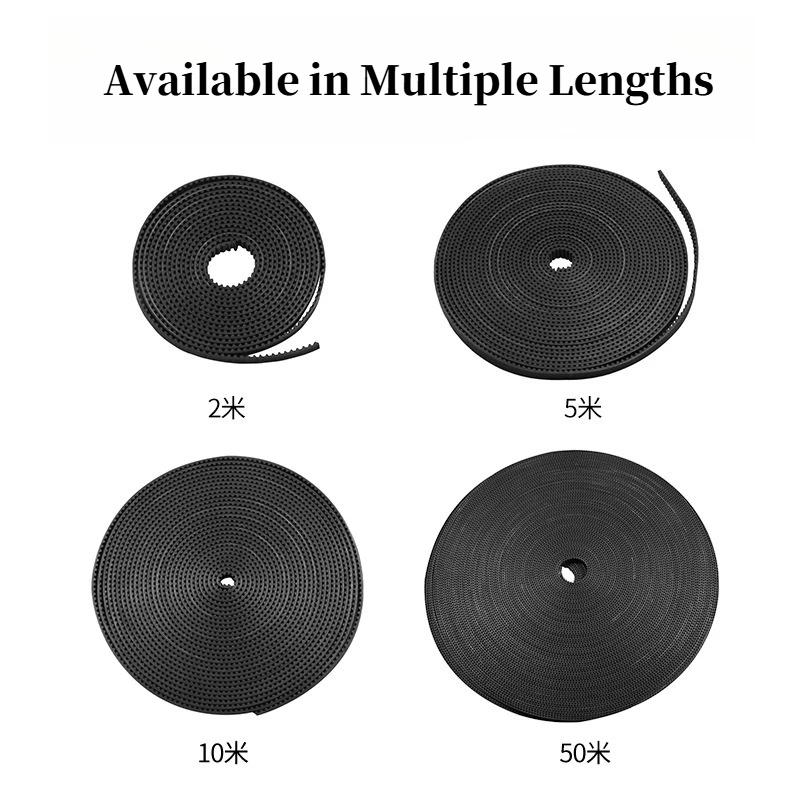 GT2 Open Timing Belt 2GT 6mm Width Rubber Synchronous Belt Pitch 2mm Cuttable Drive Belt For Ender 3 CR10 Anet 3D Printer Parts