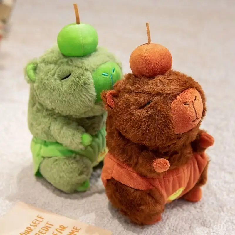 최신 장난 꾸러기 과일 Kapibala Kawaii 봉제 인형, 인형, 만화 애니메이션 귀여운 어린이 생일 선물, 재미있는 인형