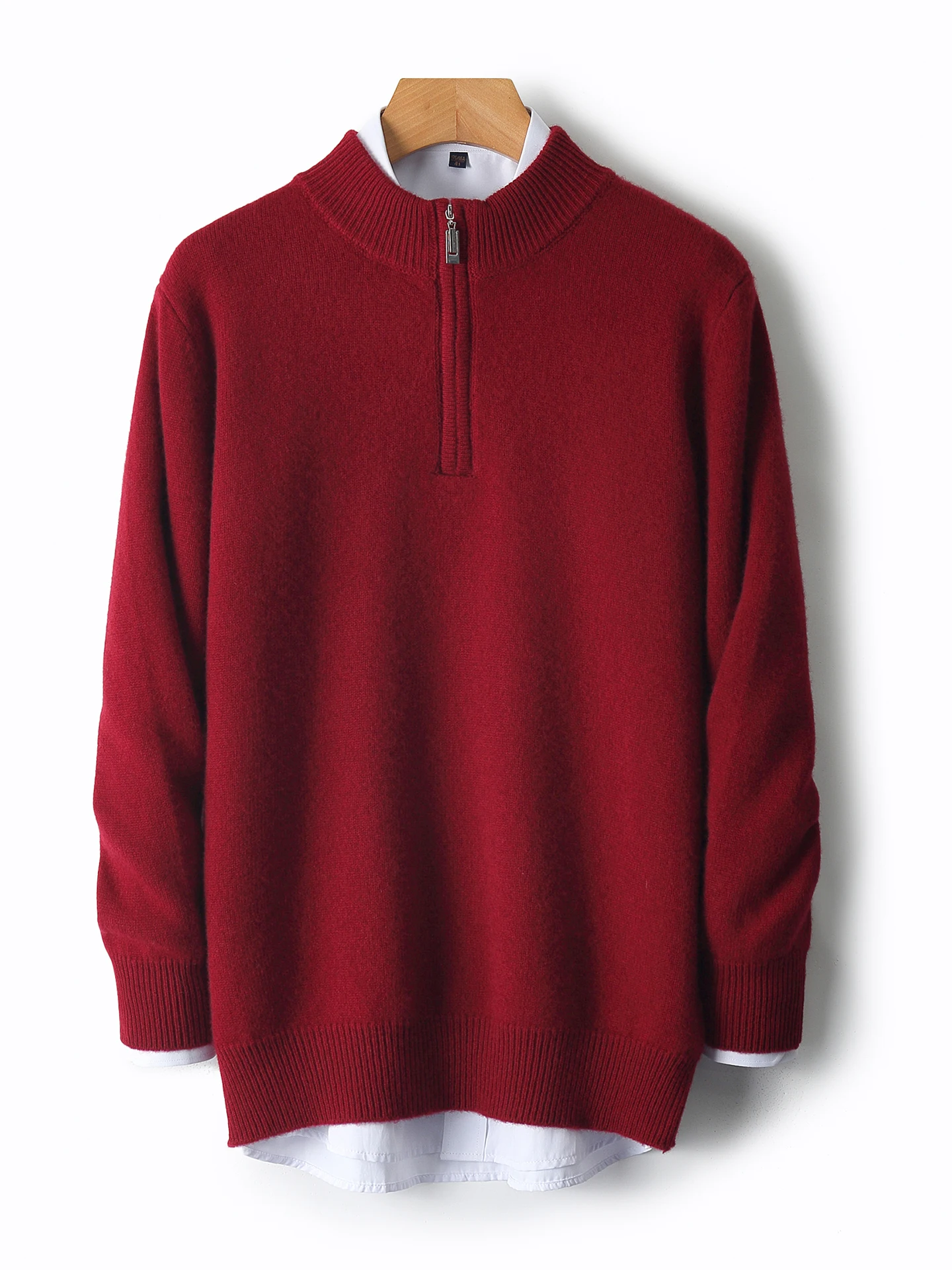 Classic Autumn Winter Man Sweater Smart Casual 100% Merino Wool Knitwear Thick Pullover Long Sleeve Clothing Tops Men's Jumper