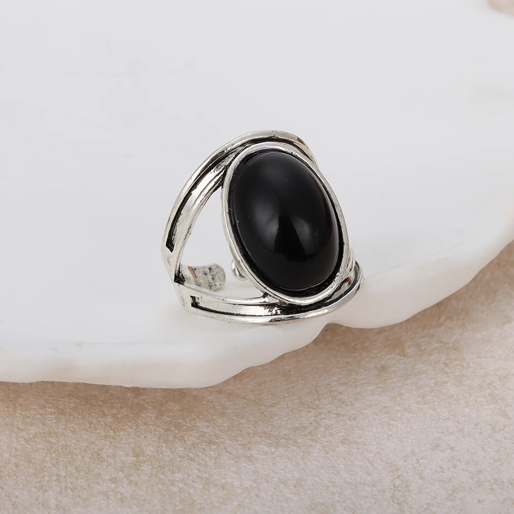 2024 NEW Fashion Elegant Vintage Big Stone Rings for women men Vintage Sculpture Flower Finger Rings