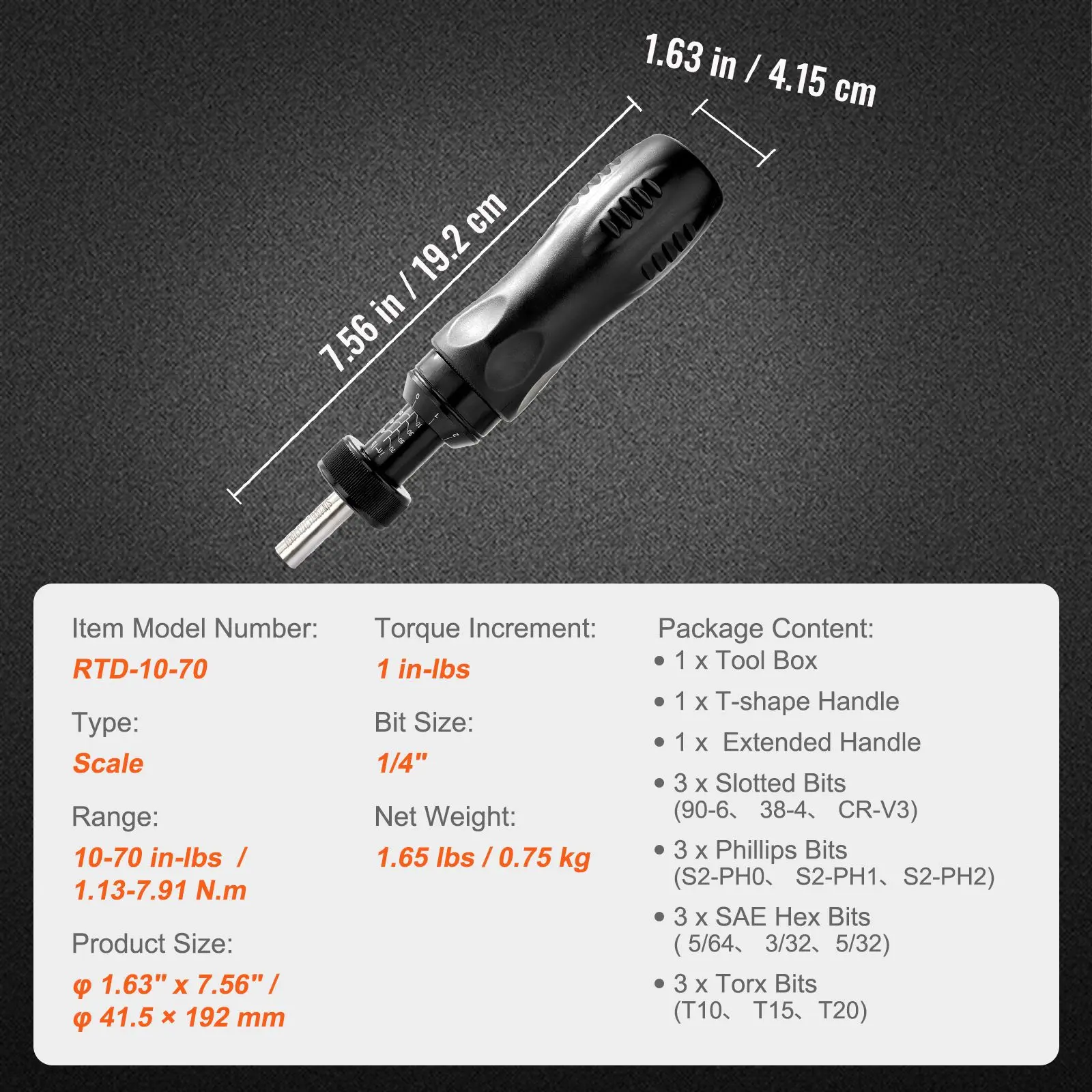Torque Screwdriver, 1/4
