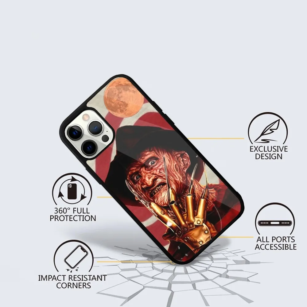 F-Freddy Horror K-Krueger   Phone Case For iPhone 15,14,13,12,11,Plus,Pro,Max Mini Magsafe Magnetic Wireless Charging