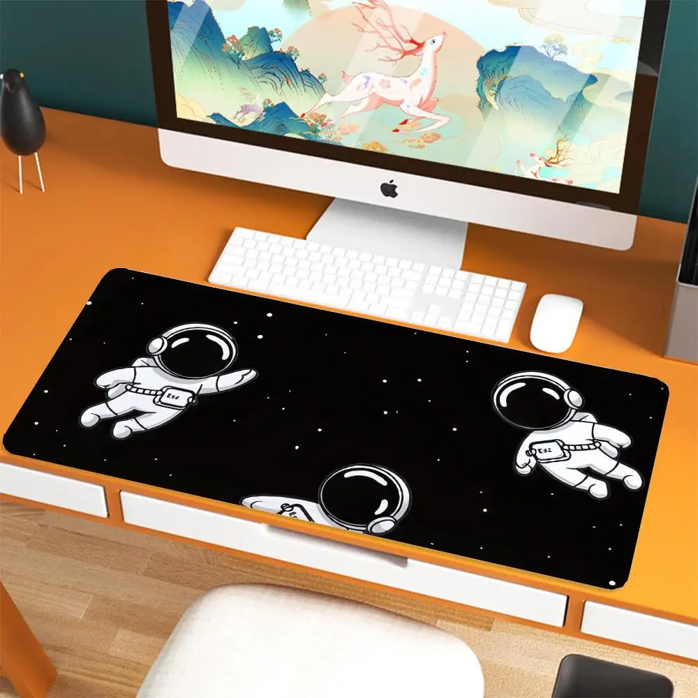 Galactic Explorer Desk Pad,Unleash Your Inner Astronaut with our Planet and Starry Desk Mat,large custom mousepad cute desk pad