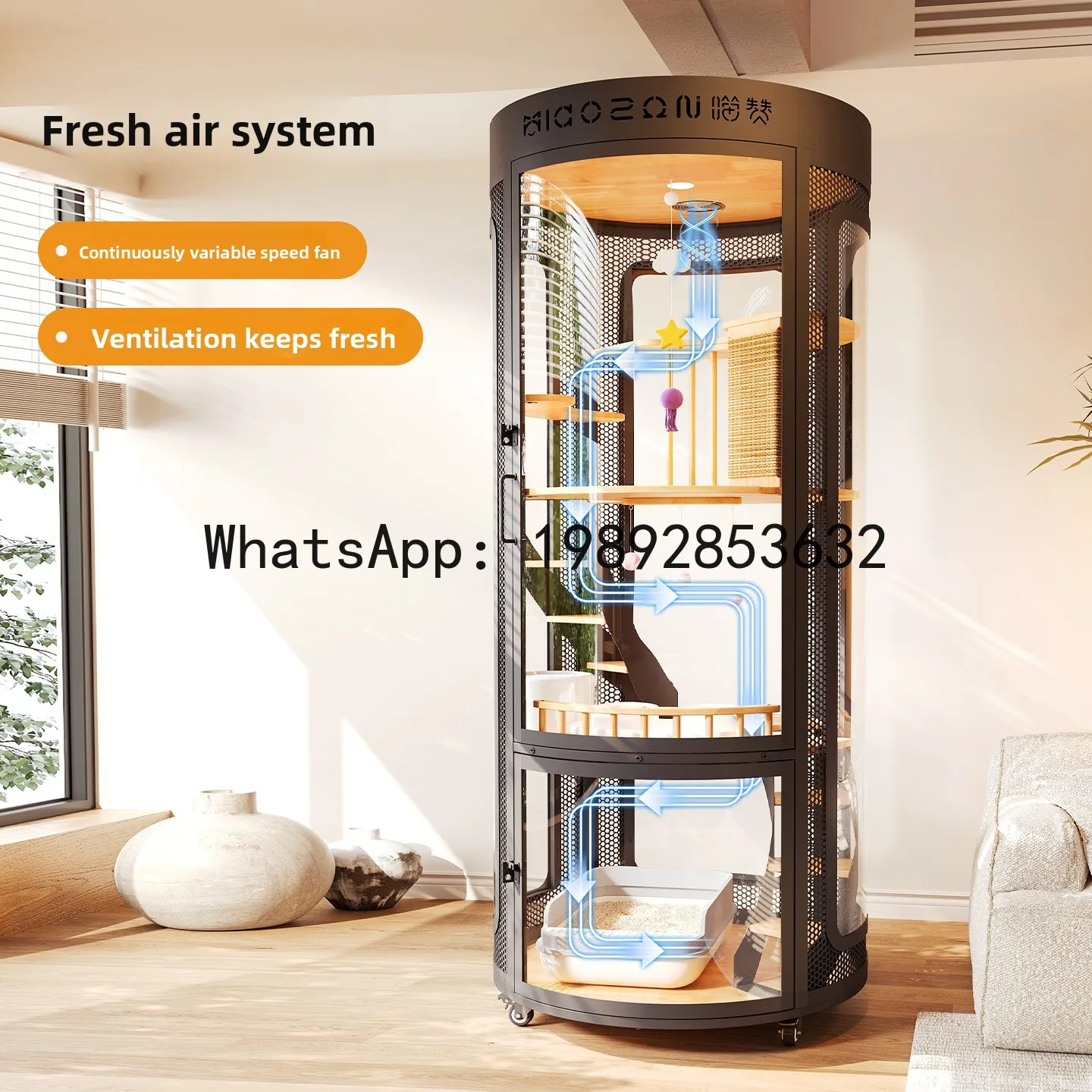 

YFY Castle Panoramic Villa Extra Large Luxury Cage Home Display Cabinet House Toilet Integrated