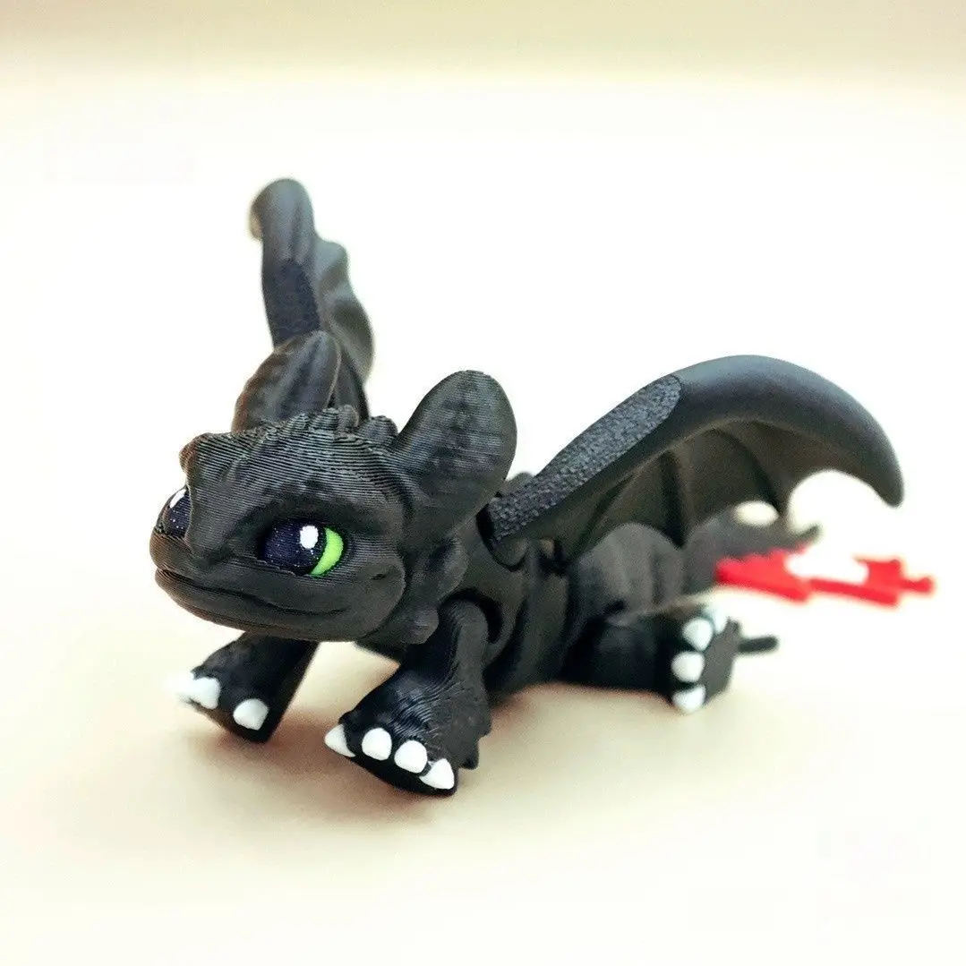 バンダイアニメヒックとドラゴンアクションフィギュア 3D プリント幼児トゥドールズナイトフューリージョイントモバイルモデル子供のおもちゃギフト