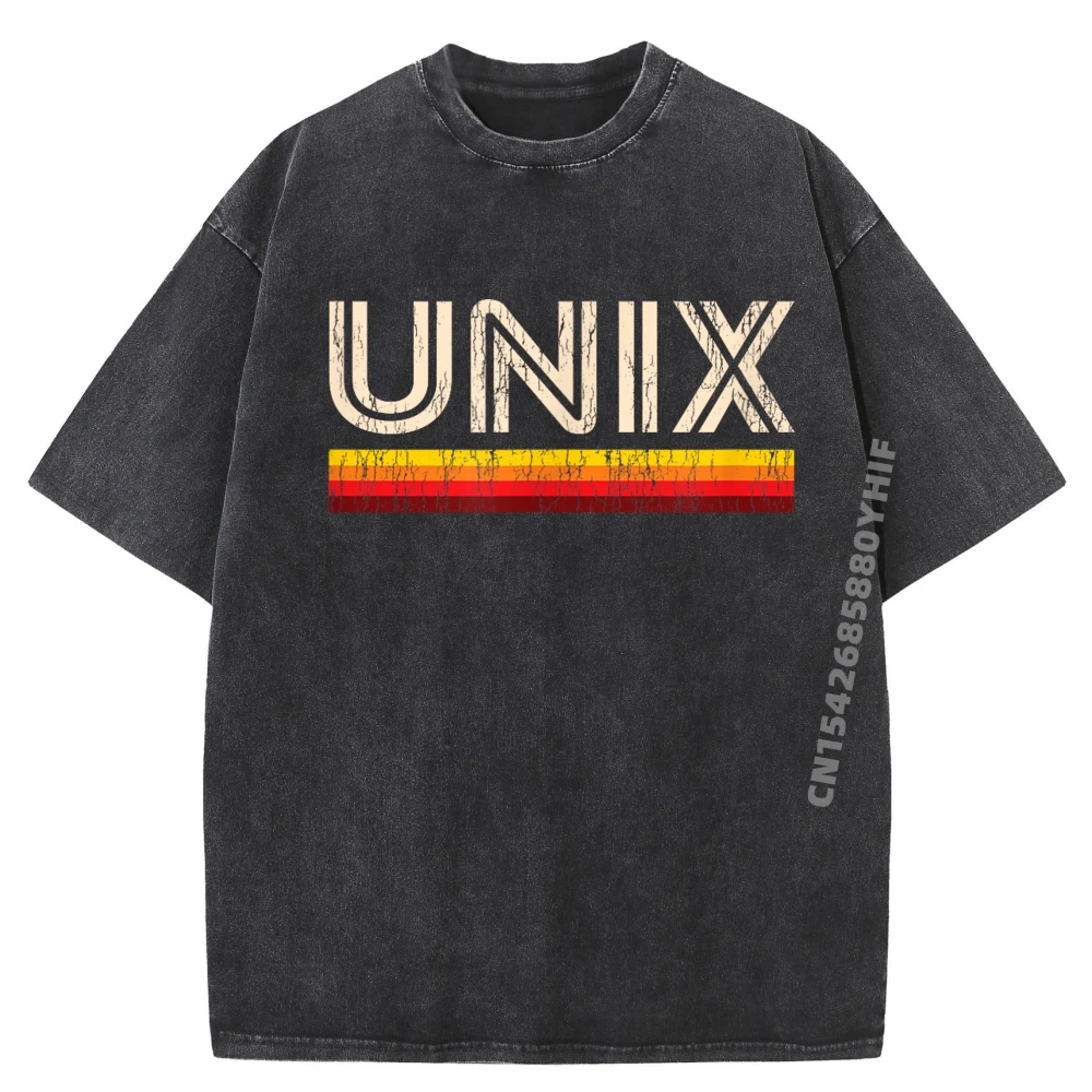

Retro Unix For Sysadmins And Tees Classic Comfortable Cool Short Sleeve Cotton Fabric Women's Men T-shirt Summer Washed Clothes