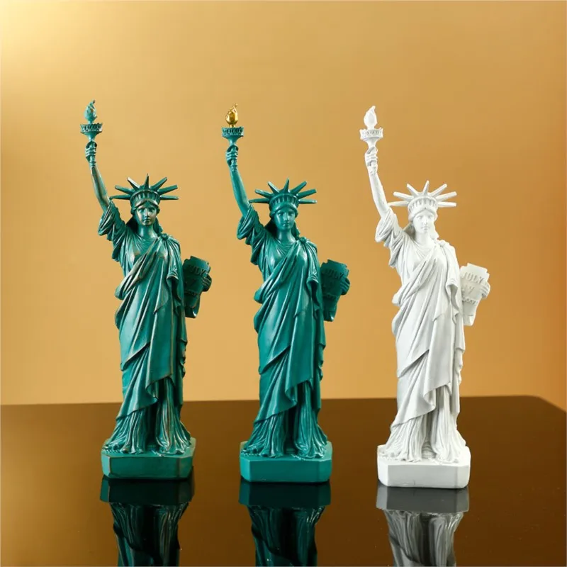 Creative Home Decoration Crafts Statue Of Liberty Model Ornaments Living Room Office Wine Cooler Resin Craft Decoratie Woonkamer