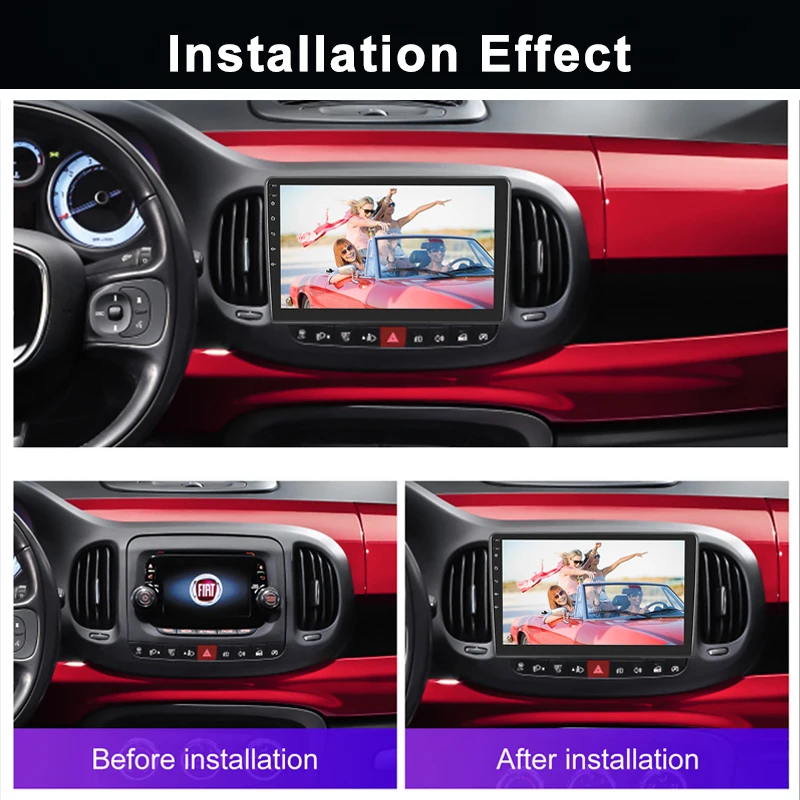 10'' Touch Screen for Fiat 500L 2012 2013 2014 2015 2016 2017Car Dvd Player Android Stereo Wifi 4G DSP Bt Carplay Radio Player