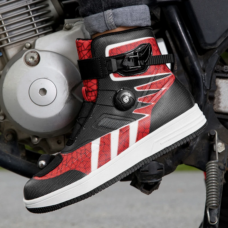 

Motorcycle protective boot four season men's style breathable high top off-road anti slip wear-resistant comfortable riding shoe