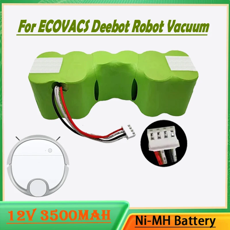 

12V 3500mAh Ni-MH Battery Pack Suitable for Vacuum Cleaner High Rate Discharge Battery Ecovacs Deebot DE55 DE5G DM88 902 901 610