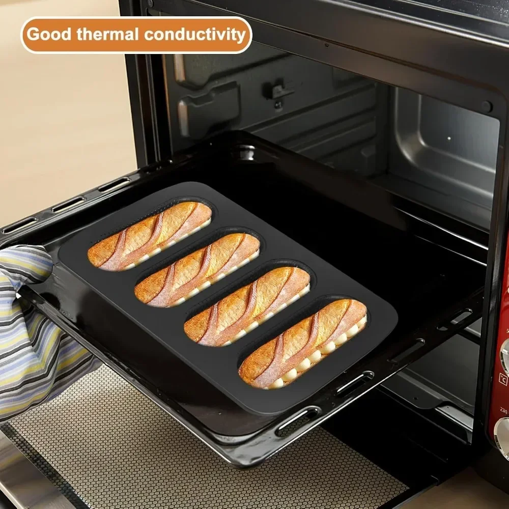 Carbon Steel Hot Dog Baguette Mold French Toast Mini Cake Household Baking Tools Non-stick Easy Fall Off Sandwich Baking Tray