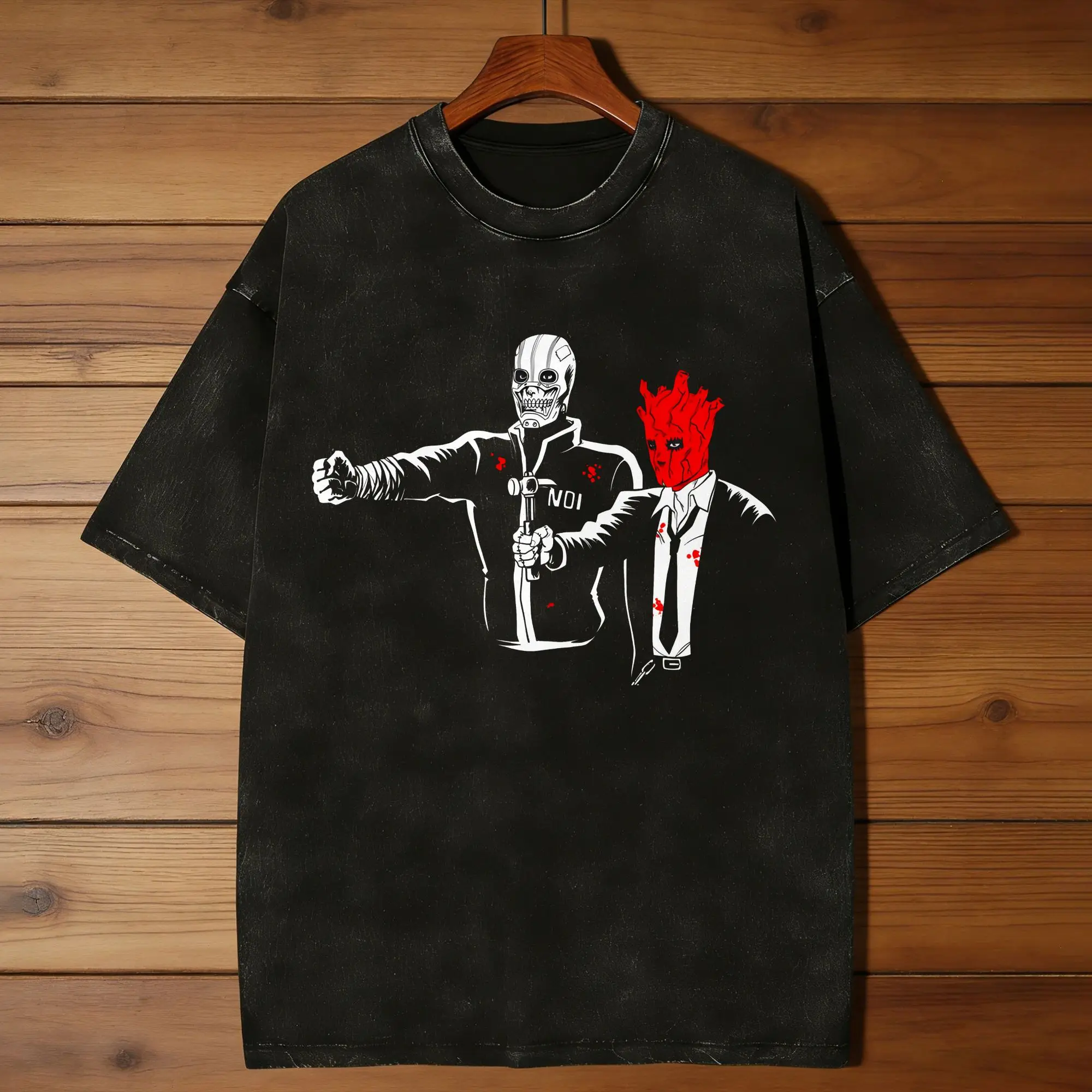 The cleaners Dorohedoro Men T Shirt Washed  Novelty Tee Shirt Short Sleeve O Neck T-Shirts 100% Cotton Summer Clothes