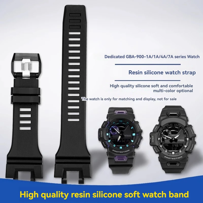 For Casio GBA-900 Men's Strap Sports Waterproof Bracelet GBA 900 Resin Replacement Watchband With Linker Watch Accessories