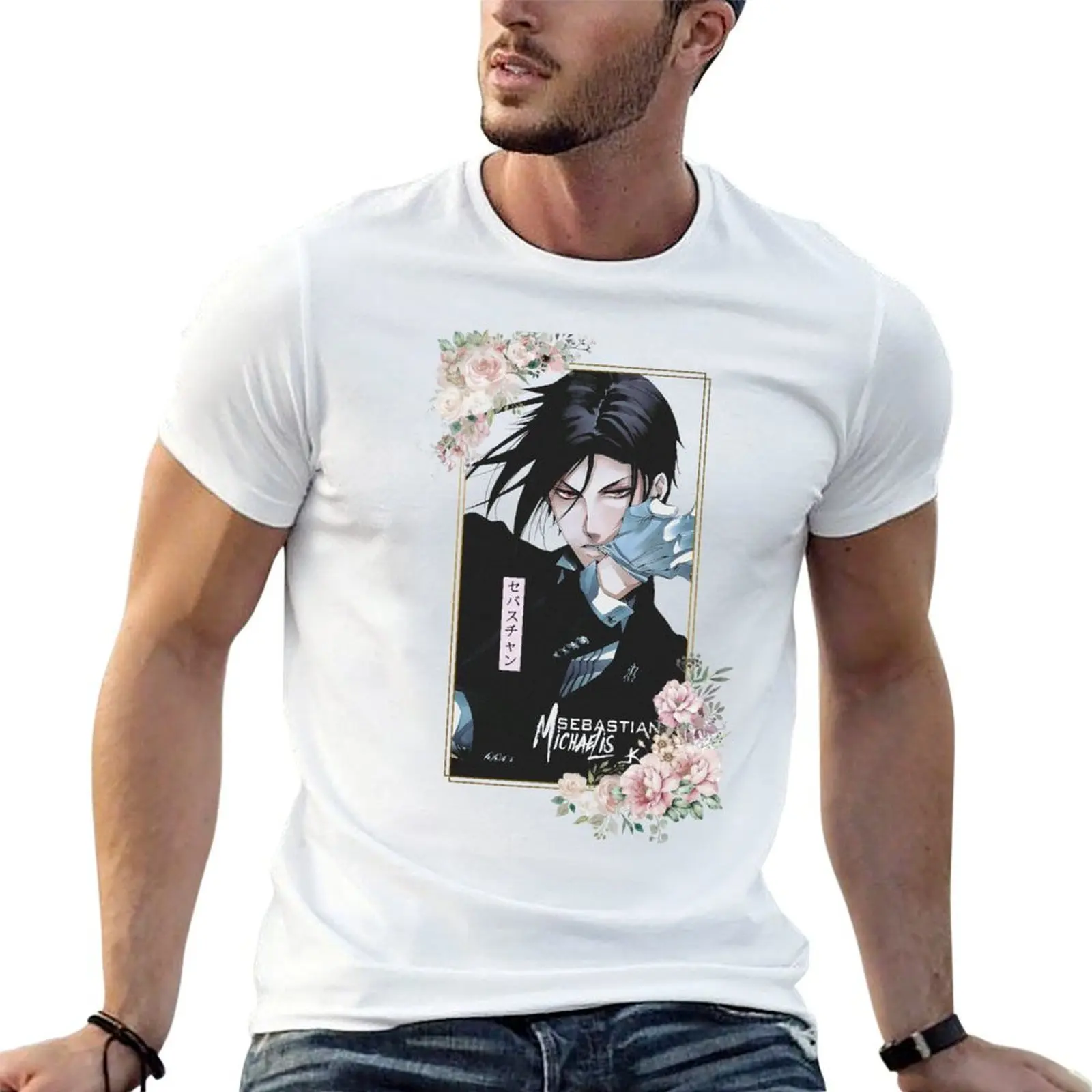 

Sebastian Michaelis Black Butler T-Shirt man t shirts cotton t shirts with prints T-Shirt