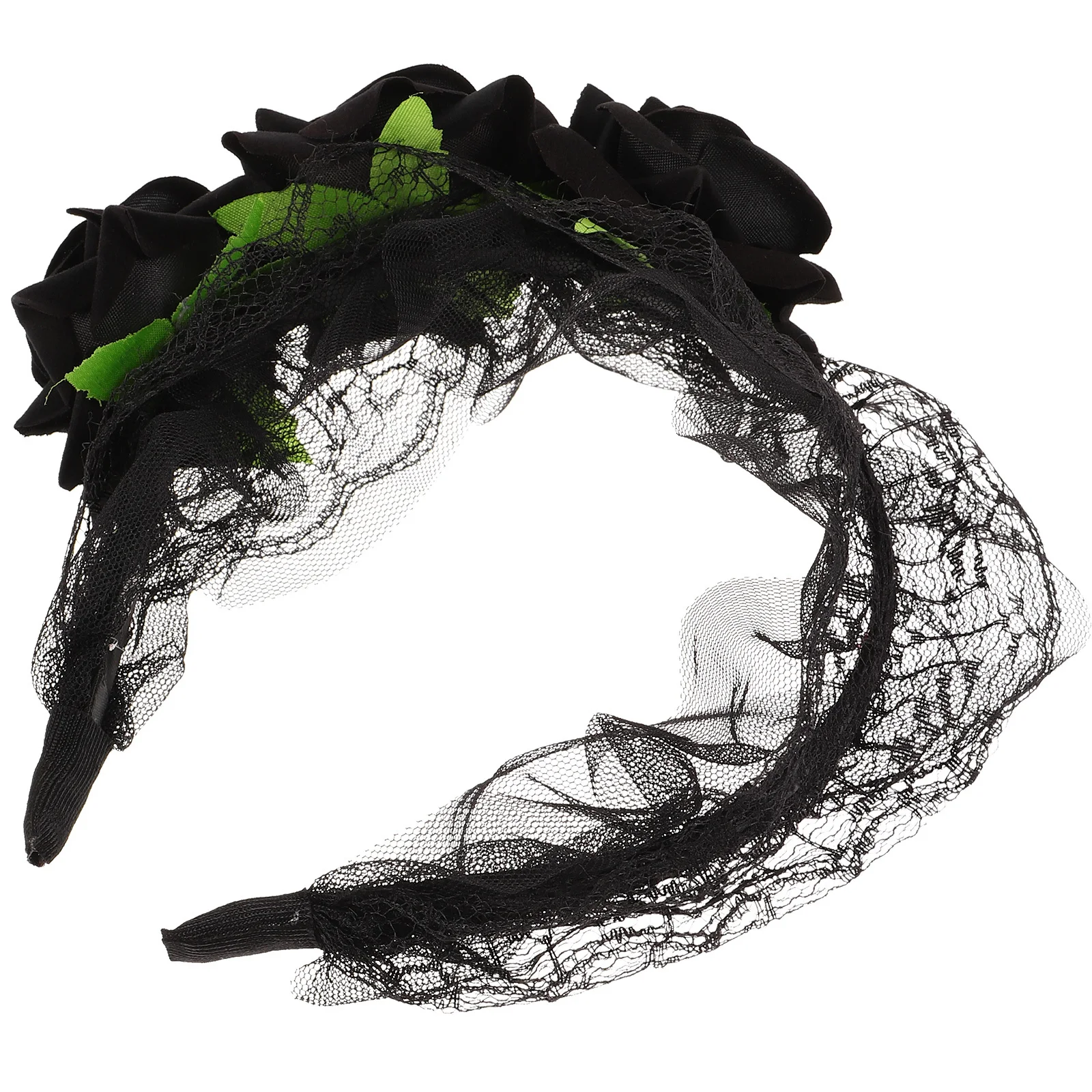 

Повязка на голову с имитацией розы, кружевная широкая повязка на голову, вечерние украшения для волос, женский шиньон, винтажная одежда для волос, женские украшения для волос