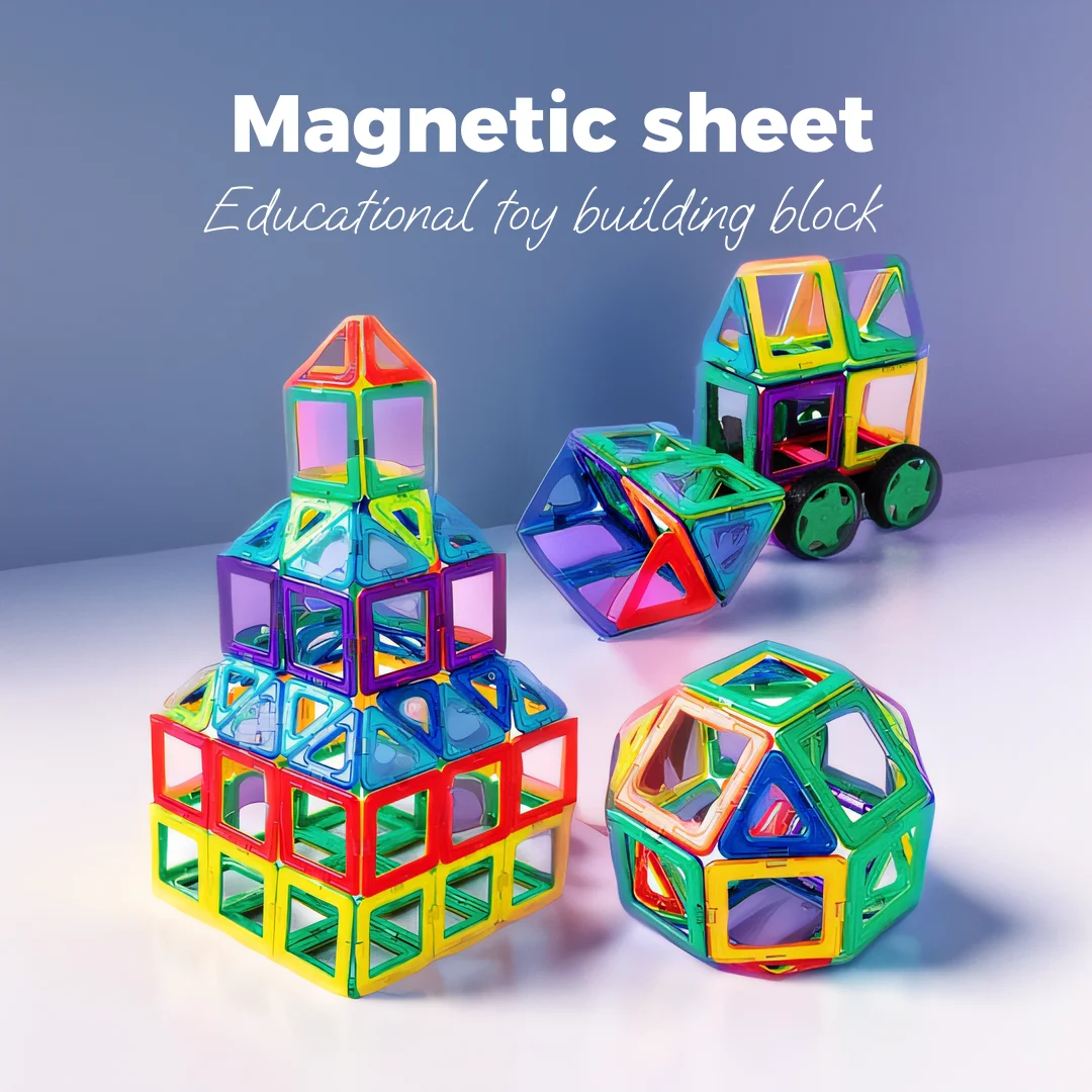 50/100PCS Children Magnetic Magnet Building Blocks Imanix Mechanical Games Gift Sets Kids Toys Montessori Boy Educational Toy