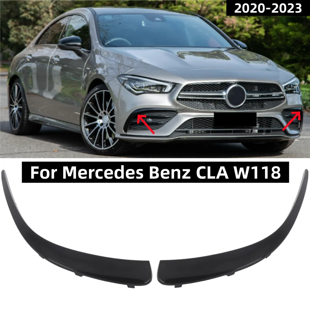 For Mercedes Benz CLA W118 2020-2023 front bumper fog light decorative strip: A1188856301/A1188856401
