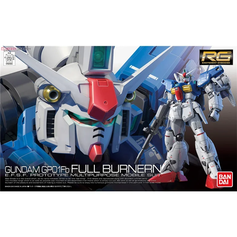 بقعة التسليم المباشر بانداي الأصلي أنيمي جاندام نموذج RG 1/144 جاندام GP01 و GP01Fb ألعاب تجميع شخصيات الحركة للأطفال