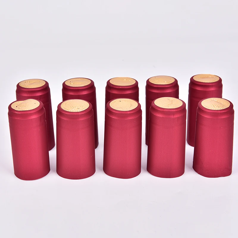 10pcs Wine Bottle Cover Wine Bottle Seal Accessories PVC Heat Shrink Cap Supply