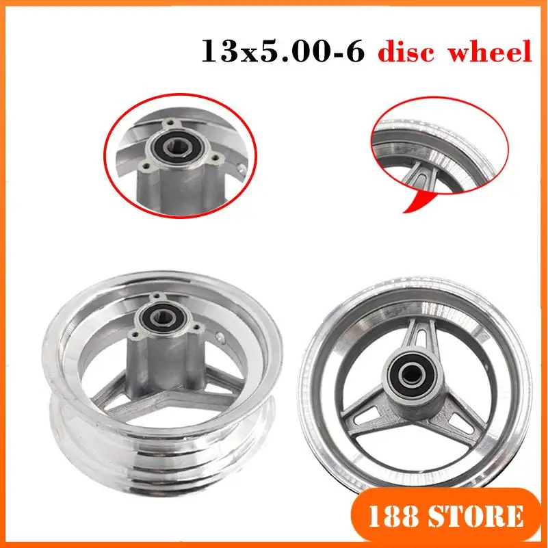 Pneus 13x5.00-6 4.10-6 145 / 70-6 pour jante de 6 pouces, accessoires de moyeu de roue avant 50cc 110cc Atv Go Kart, voiture, rasoir, Scooter