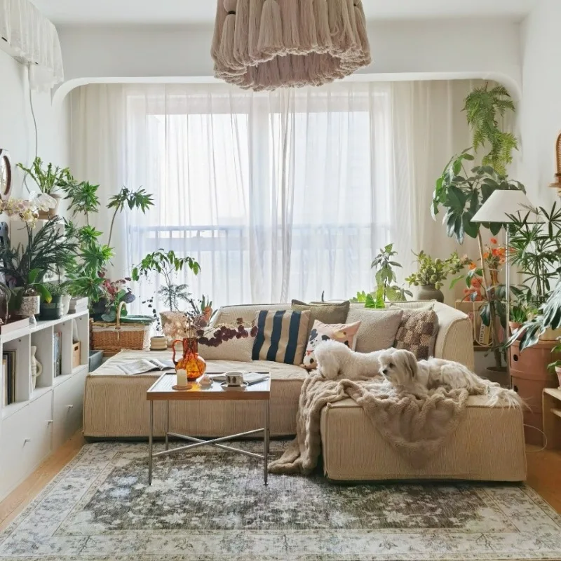 

Bohemian Living Room Carpet European Retro Pattern Bedroom Rugs Machine Washable Foldable Non-slip Coffee Table Mats Ковер Tapis