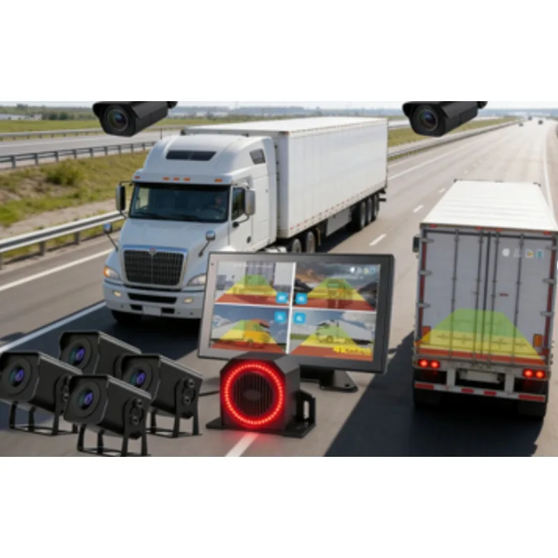 4-Channel 360-Degree Truck Camera System with AHD IPS Monitor Waterproof Function Provides Comprehensive Panoramic View Vehicle