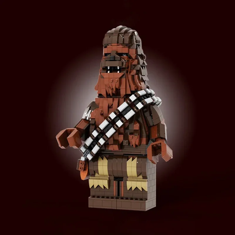 1276-Piece MOC Star Batter Chewbacca Minifig Sculpture – Detailed Wookiee Model For Education & Birthday DIY Toys Gift
