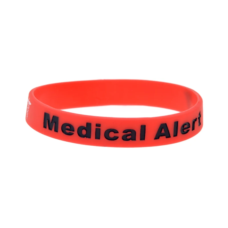 50 Pcs EPILEPTIC Medical Alert Silicone Wristband for Quick Emergency Identification 3 Colors