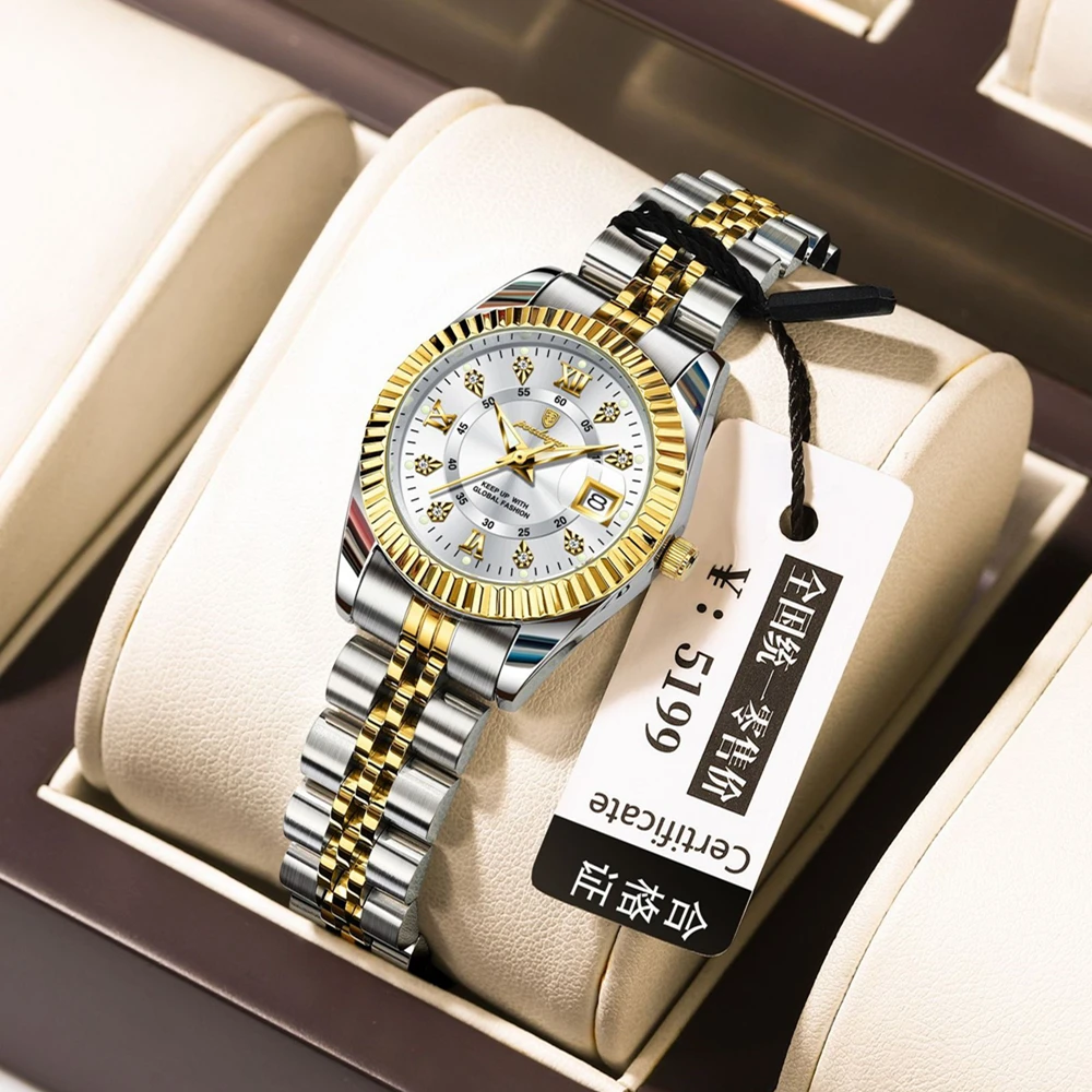 

28MM New Fashion Quartz Wristwatches Elegante Ladies Watches For Woman Luxury Designer Gold Diamond Watch Women Relogio Feminino