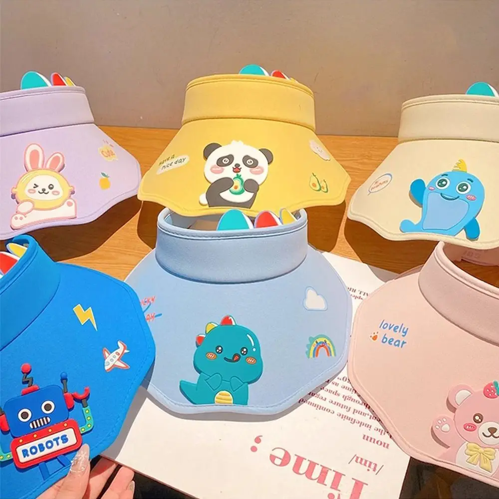 

Cartoon Print Breathable Kids Sun Hat Anti-UV Adjustable Panama Cap Sun Hat Wide Brim Visor Children