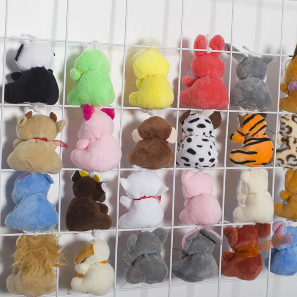 

12Pcs Stuffed Animal Hanging Ornament Small Keychain Pendant Jungle Animal Decorative Gift for Bags Ornament