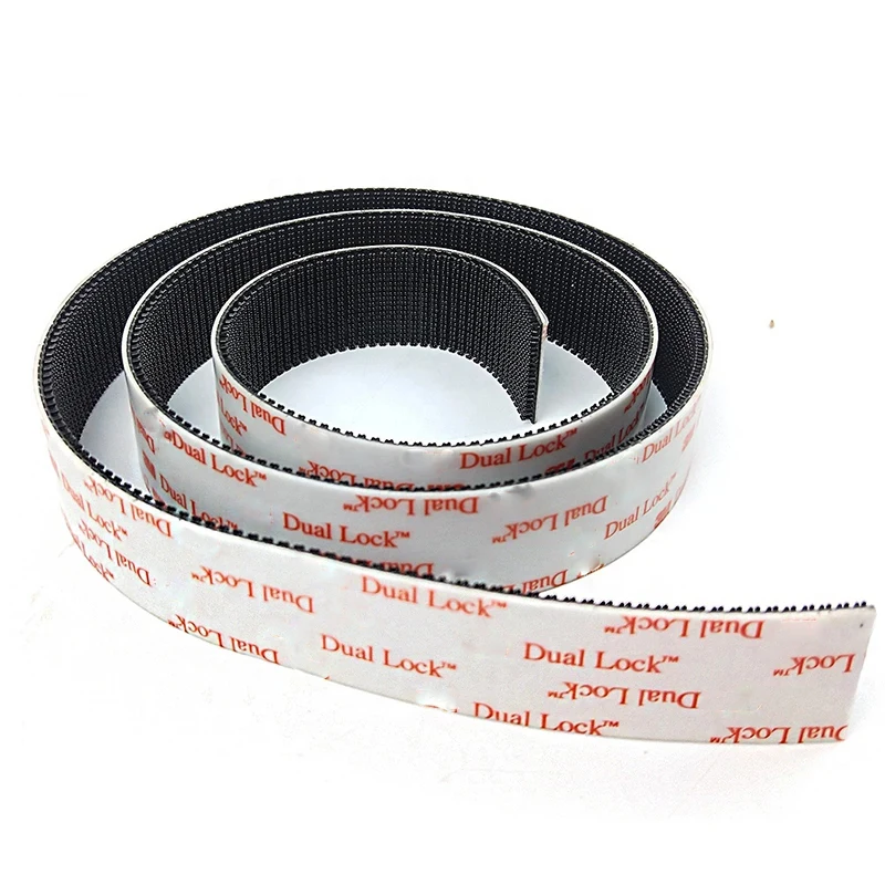 

SJ3551/SJ3550 Dual Lock Mushroom Adhesive Fastener Tape with Acrylic VHB Adhesive Backing Tape Black 1" x 1/2/3ft