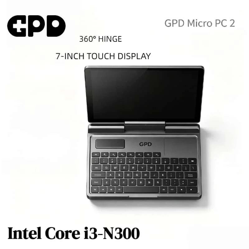 Palm-sized Mini Laptop GPD MicroPC 2 2026 Intel i3-N300 7 Inch