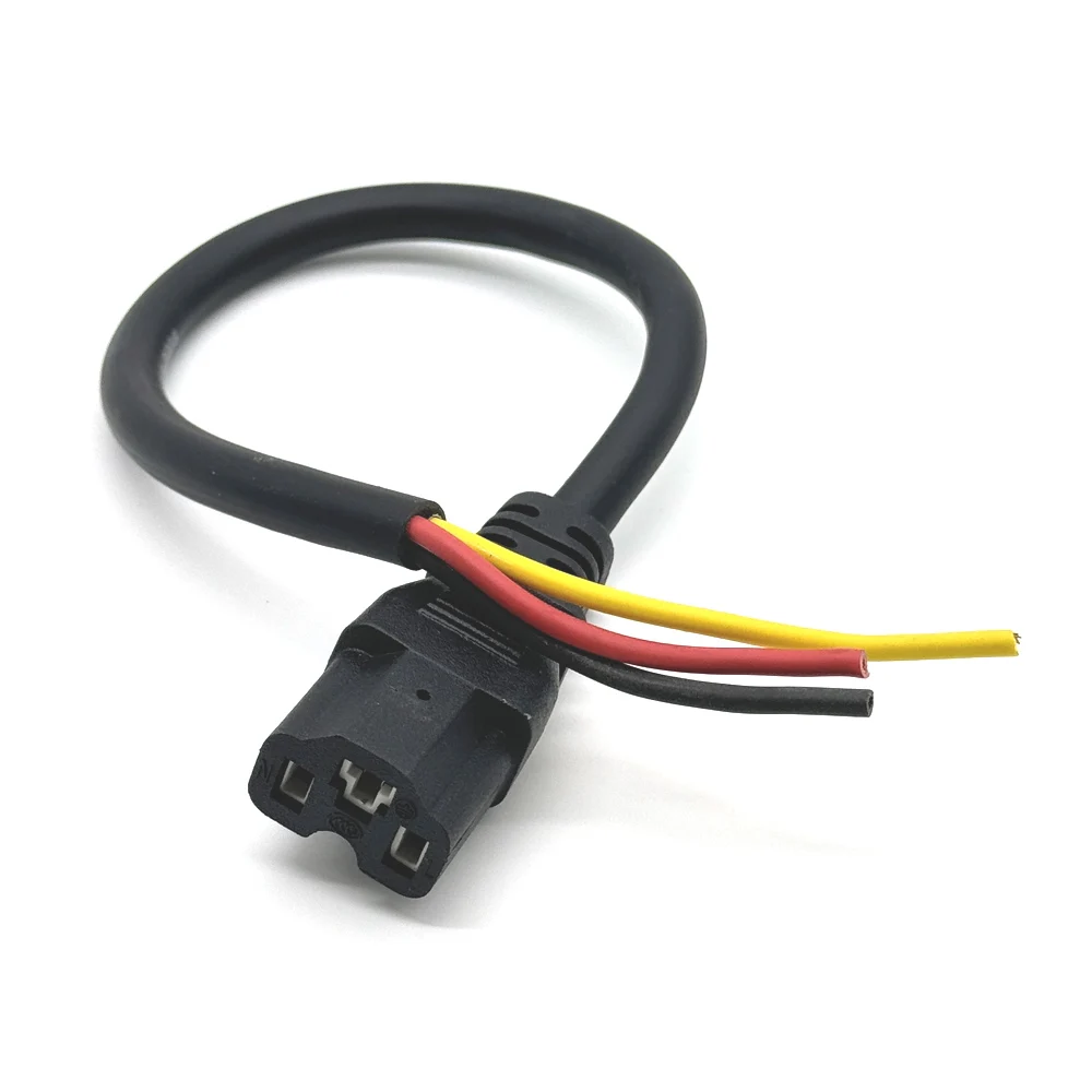 Batterieanschlussstecker, drei vertikale Ladebuchsen, Winkelstück mit Drähten, 10A-Kabel für 36V 48V Universal E-Bike Scooter – Detail 14