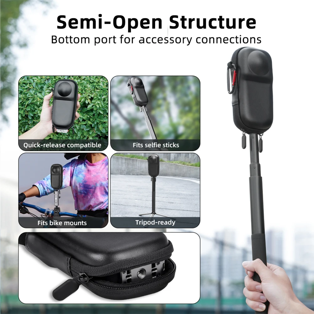 حقيبة حمل ذات غلاف صلب حقيبة تخزين حافظة واقية لملحقات كاميرا Insta360 X5