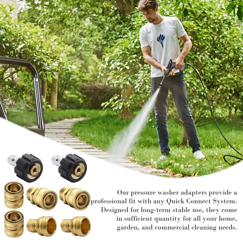 

Quick Connect Hose Fittings Brass Quick Release Pressure Washer Accessories Professional Powerwasher Adapters Pressure Washer